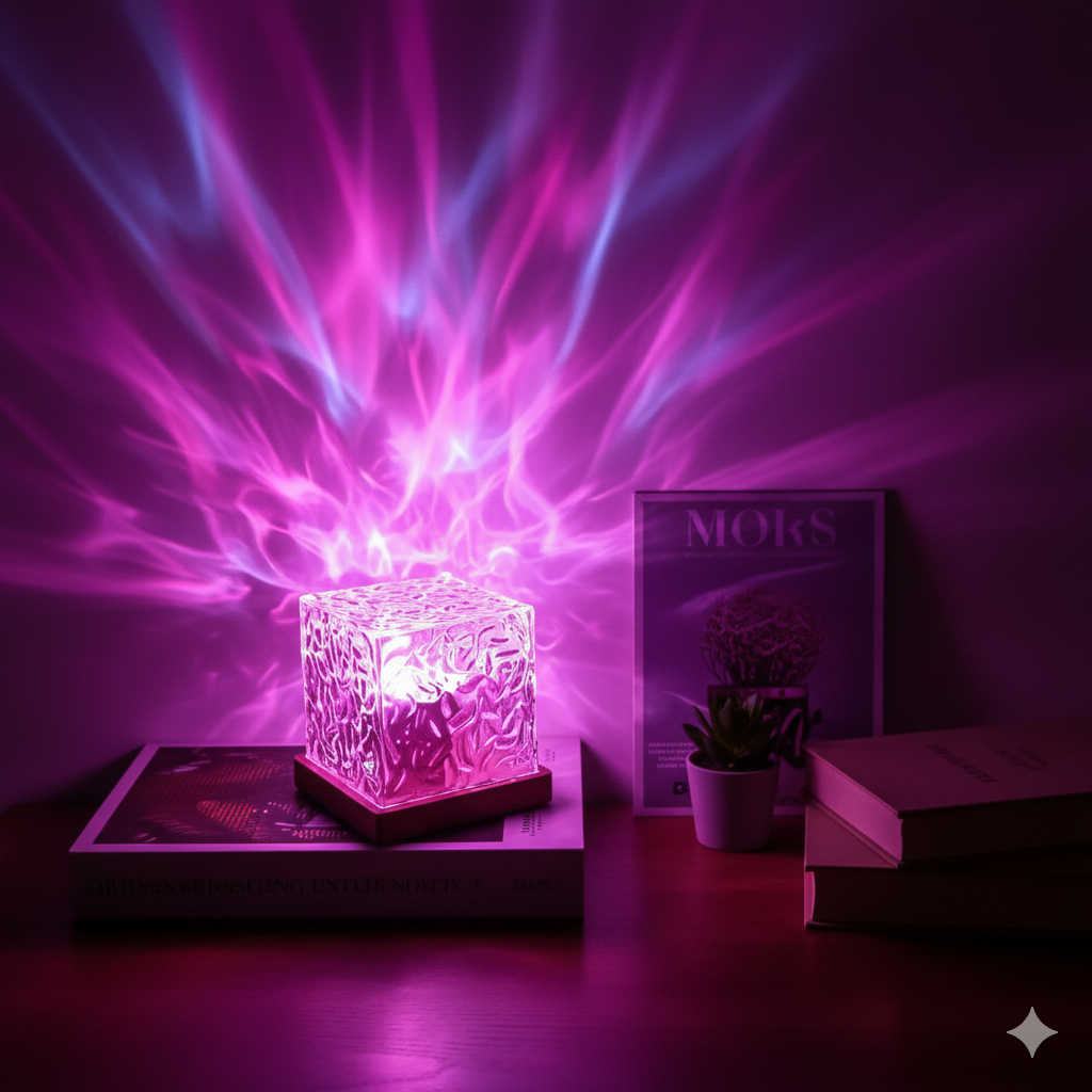 Aura Cube-Lampa Nocna Projekcja Aurora 16 Kolorów