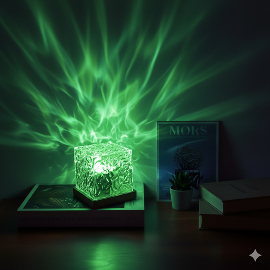 Aura Cube-Lampa Nocna Projekcja Aurora 16 Kolorów