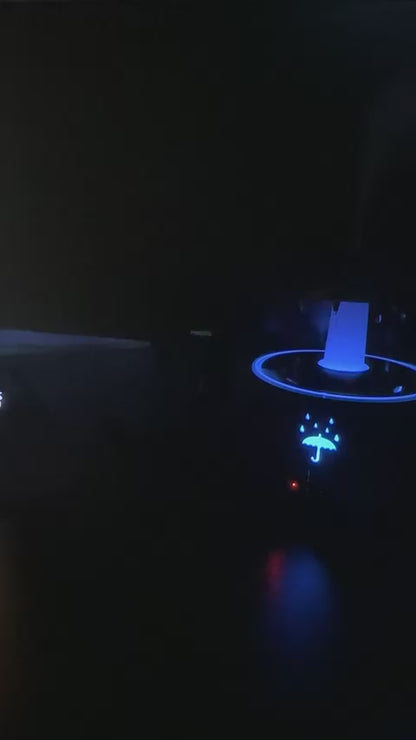 🌧️ Umbreluś – Parasolowy Nawilżacz Powietrza LED z Pilotem-Kolor czarny